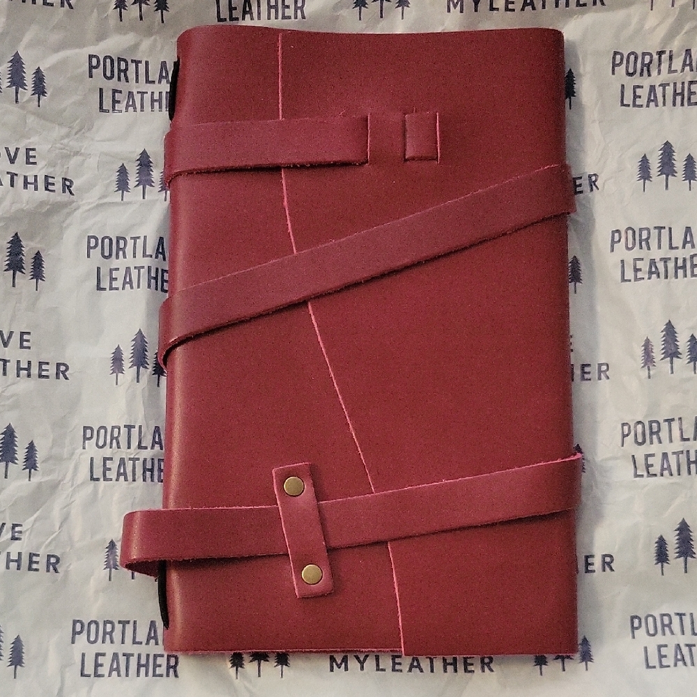 Boysenberry PLG Portland Leather Goods Large Wrap Journal Retired Color